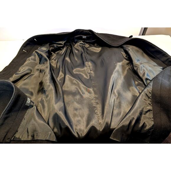 Vintage Jad Coat 14 Petite Black Wool Over Opera Dress Evening Formal Long USA - Picture 11 of 14